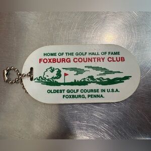 Vintage Golf Foxburg Country Club Keychain Key Fob Pennsylvania Pa Memorabilia